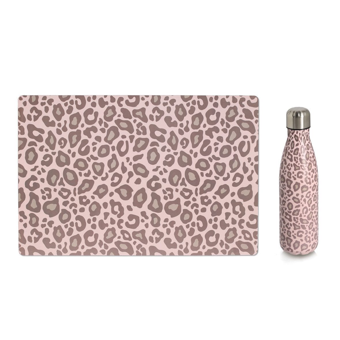Zeller Present Trinkflasche Leo, 500 ml, Edelstahl, rosé/beige