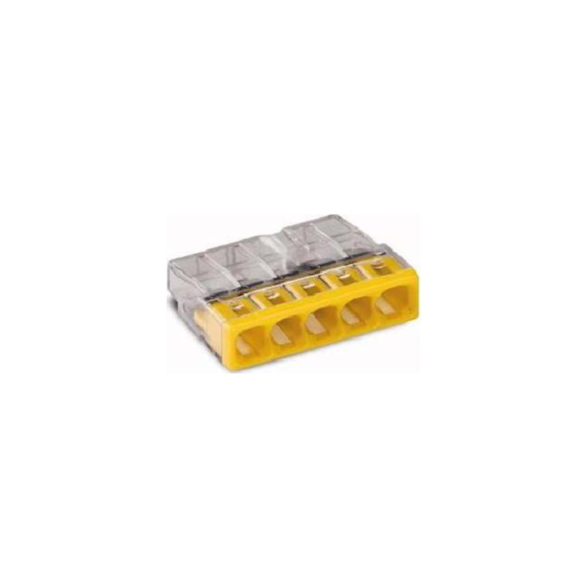 WAGO Koax-Kabelverbinder WAGO GmbH& Co. KG Verbindungsdosenklemme 5x 0.5-2.5 gelb 2273-205 100