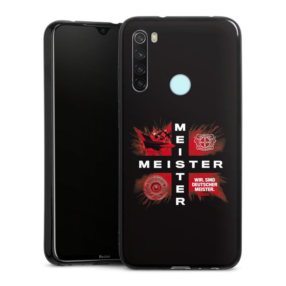DeinDesign Handyhülle Bayer 04 Leverkusen Meister Offizielles Lizenzprodukt, Xiaomi Redmi Note 8 Silikon Hülle Bumper Case Handy Schutzhülle