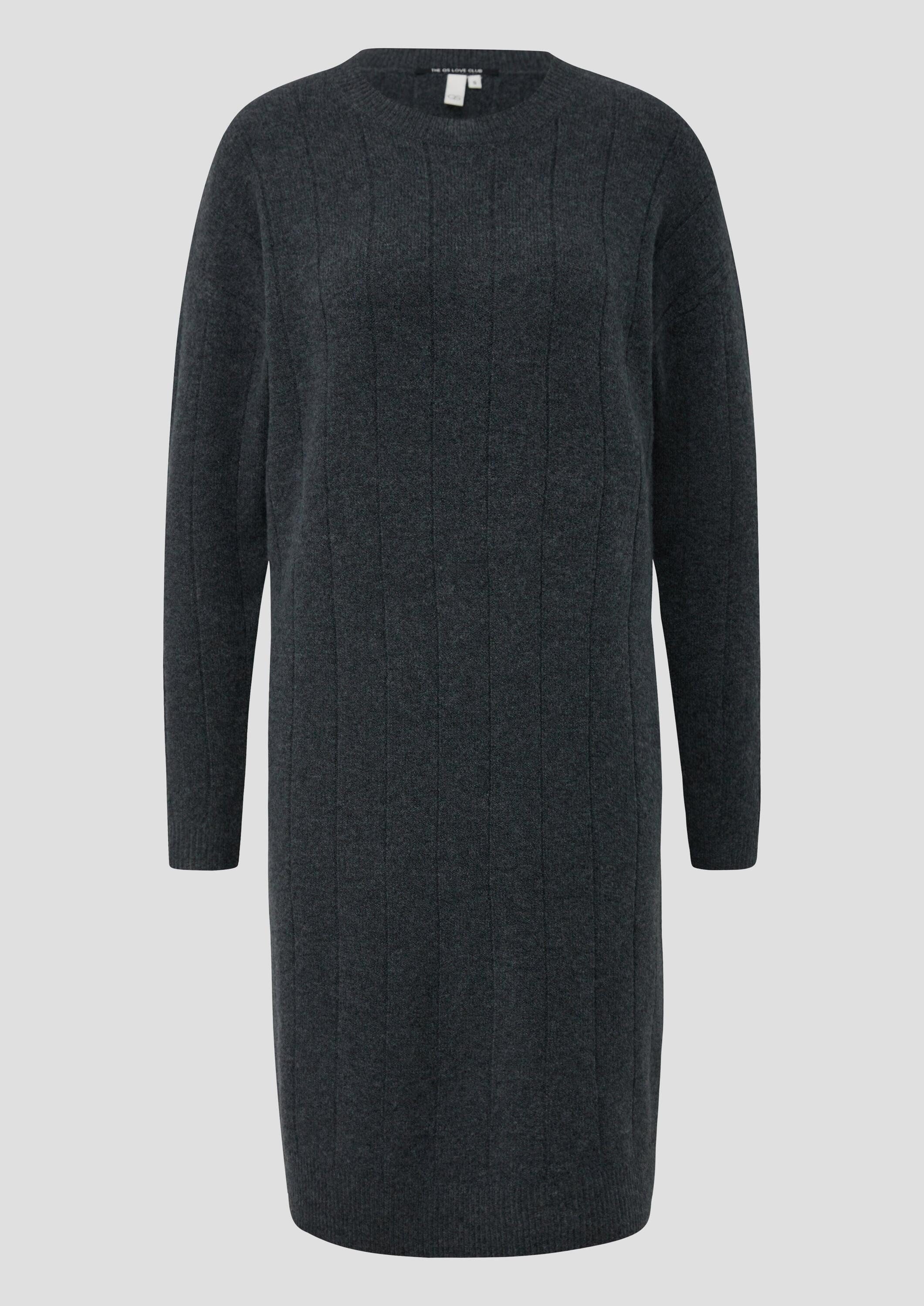 QS Midikleid Kleid Weiches Strickkleid