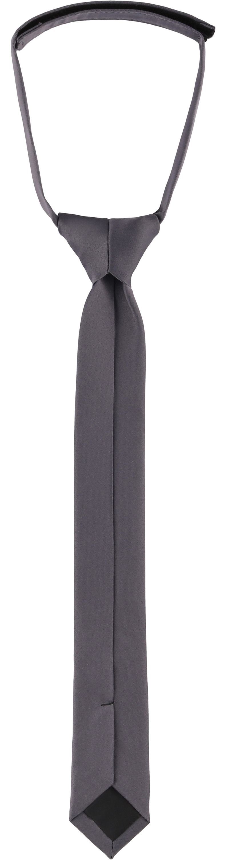 Ladeheid Krawatte Kinder Jungen 1-St) Krawatte x KJ 4cm) (Set, (31cm Dunkelgrau