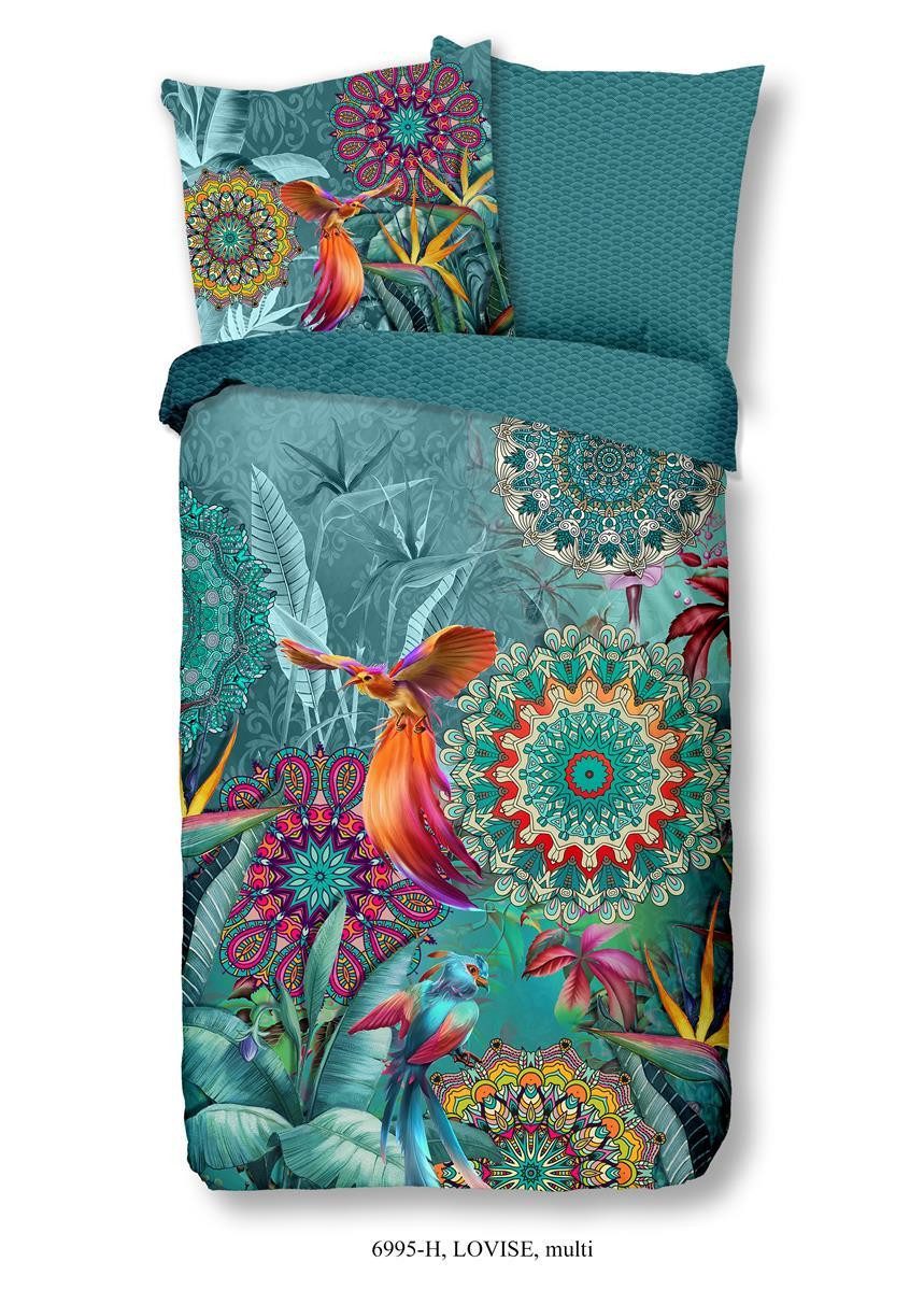 hip Bettwäsche Mako Satin 135x200 cm 80x80 cm Lovise 6995.99.08 Multi, Baum günstig online kaufen