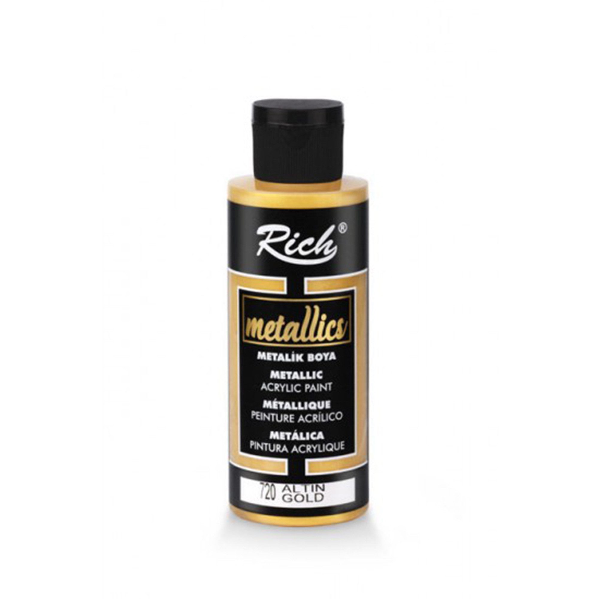 RICH Acrylfarbe Rich Metallics Effektfarbe Paint - 25/60/120/500 ml - Uber 10 Farben