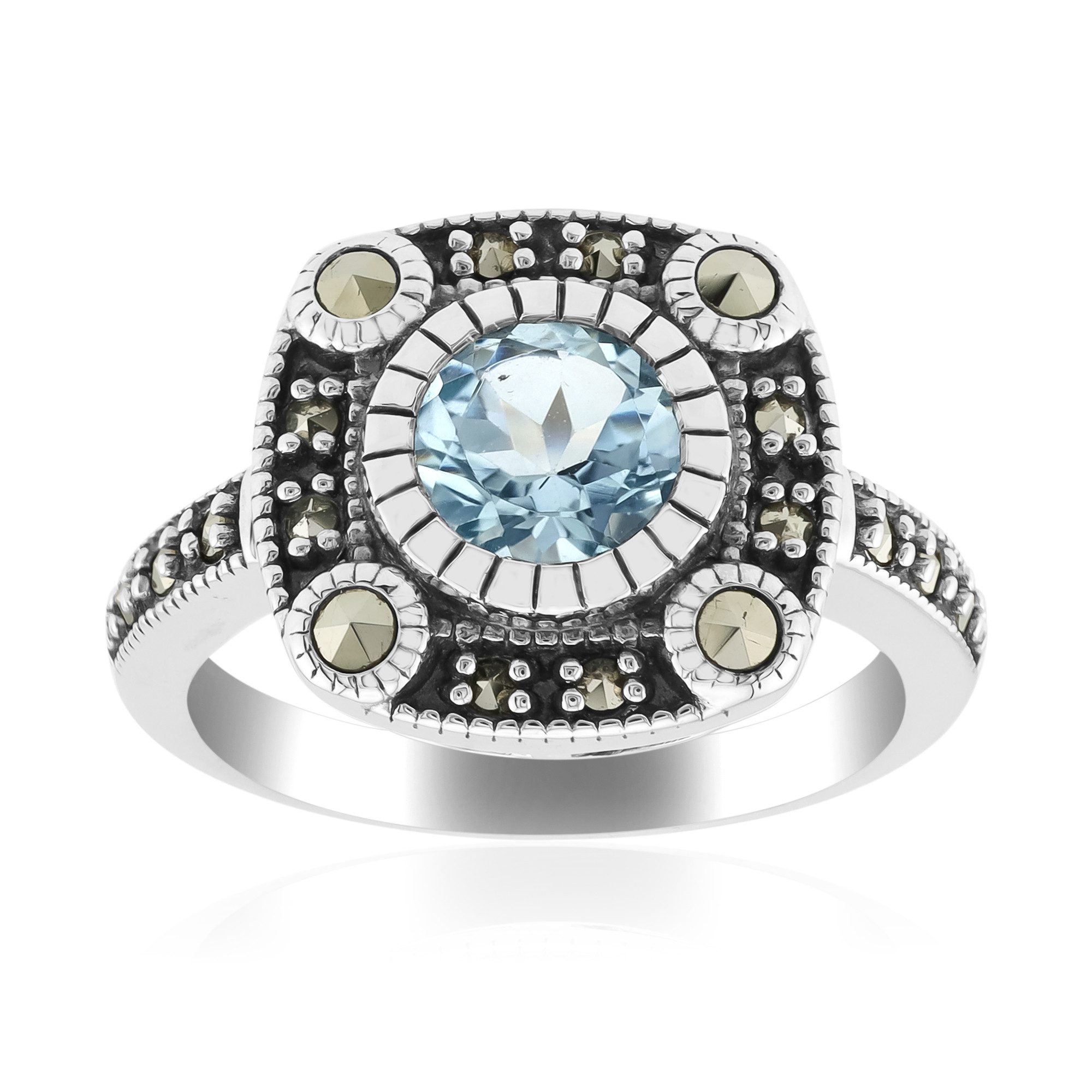 Cavill Silberring Cavill Ring 0,89 ct Topas himmelblau Silber 925 Sterlingschmuck (1-tlg)