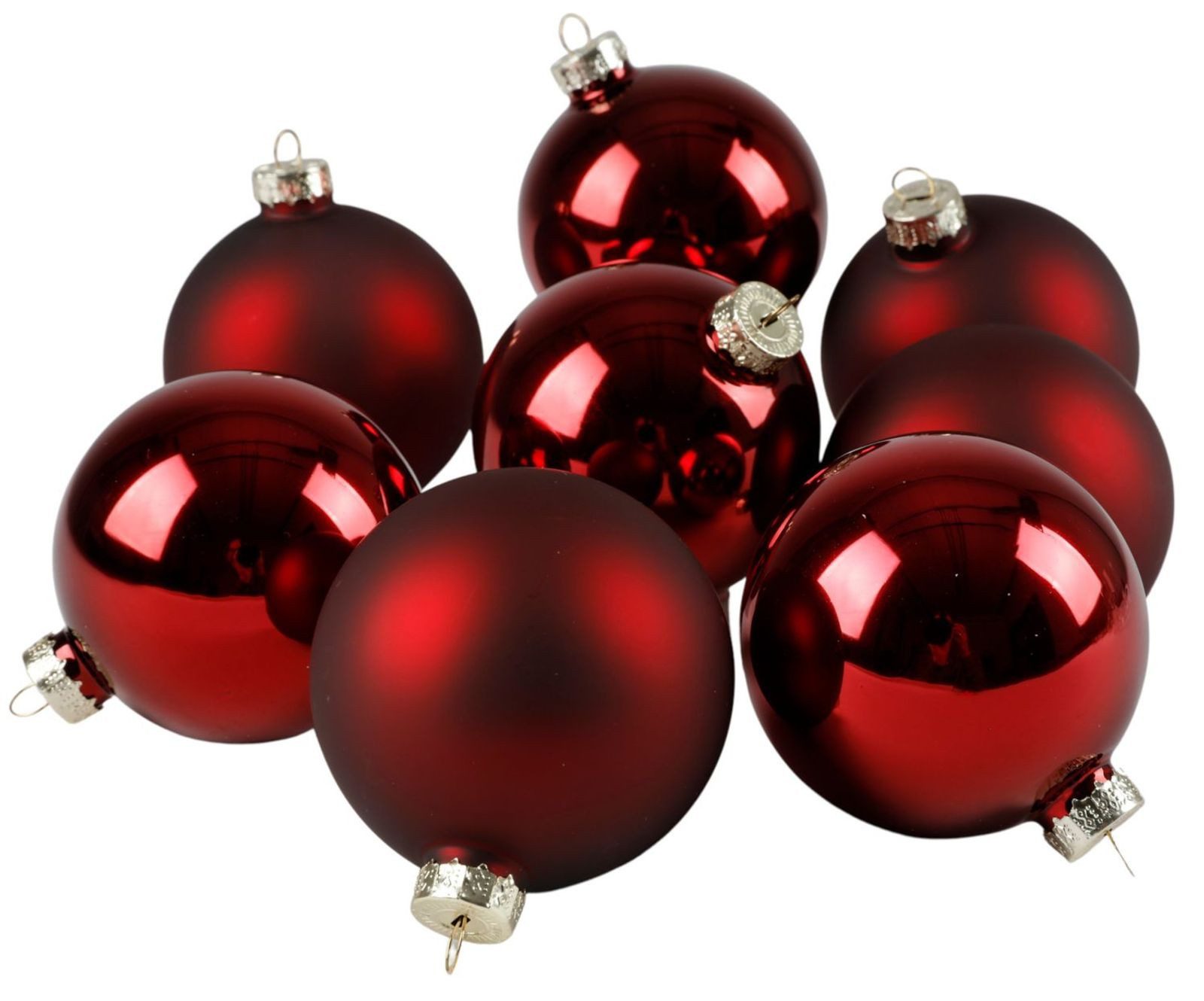 BURI Weihnachtsbaumkugel Weihnachtsbaumkugeln 12er-Set rot Christbaumkugel Baumschmuck 3cm Weih (12 St)