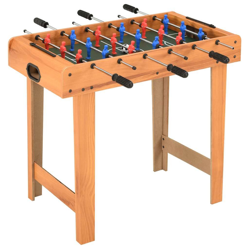 Tischfußballspiel Kickertisch MDF und Stahl 69x37x62 cm Ahorn