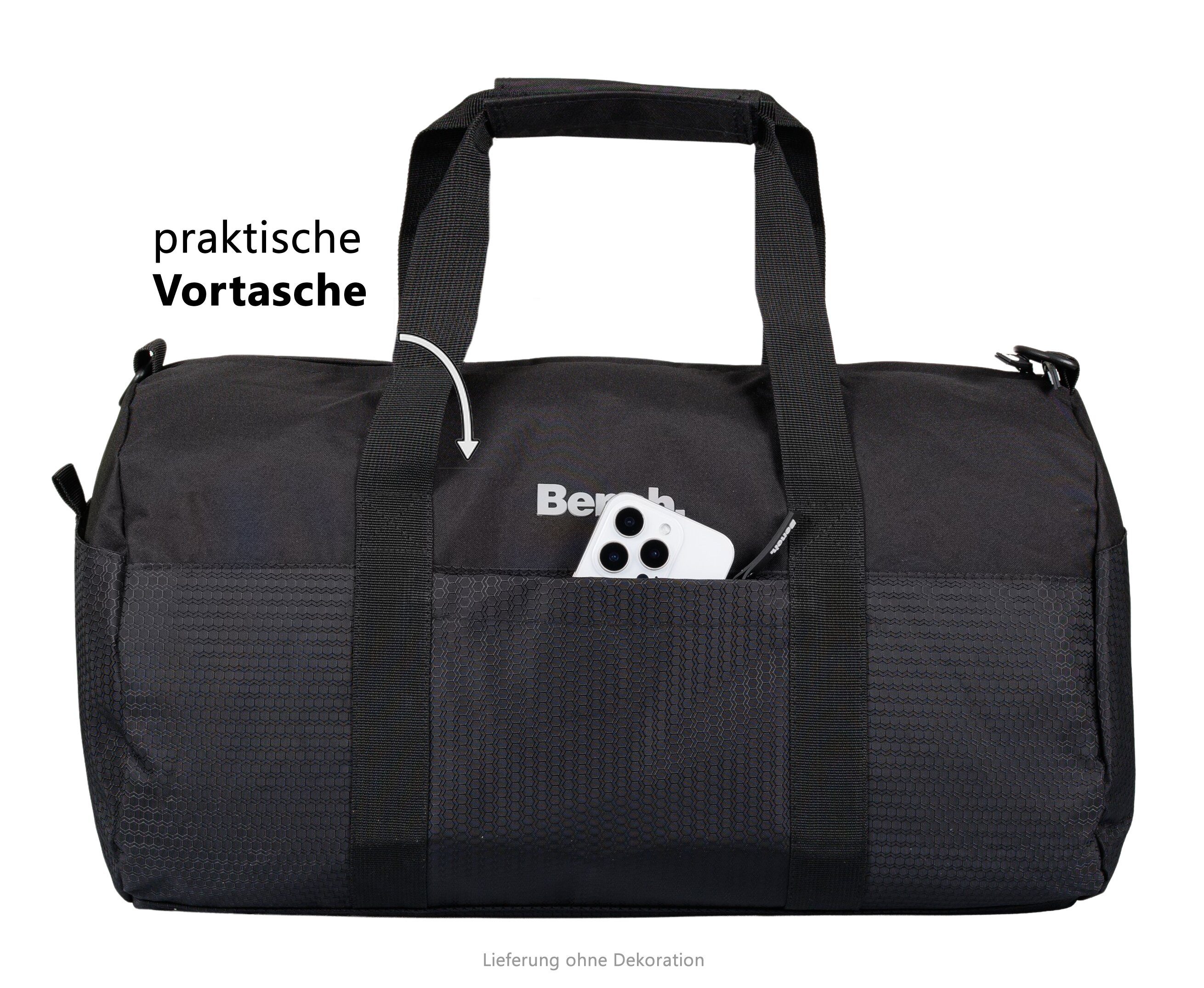 Bench. Sporttasche Damen Herren Reisetasche Gym Bag 50 cm 34 L, Fitnesstasche Sauna Sport Freizeittasche Handgepäck 64208 + Flasche