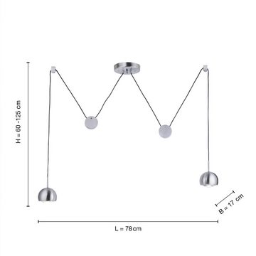 Paul Neuhaus Smarte LED-Leuchte LED Pendellampe Smart Home Q - ADAM CCT, Smart Home, CCT-Farbtemperaturregelung, RGB-Farbwechsel, mit Leuchtmittel, Zugpendel dimmbar per Fernbedienung, Farbwechsel