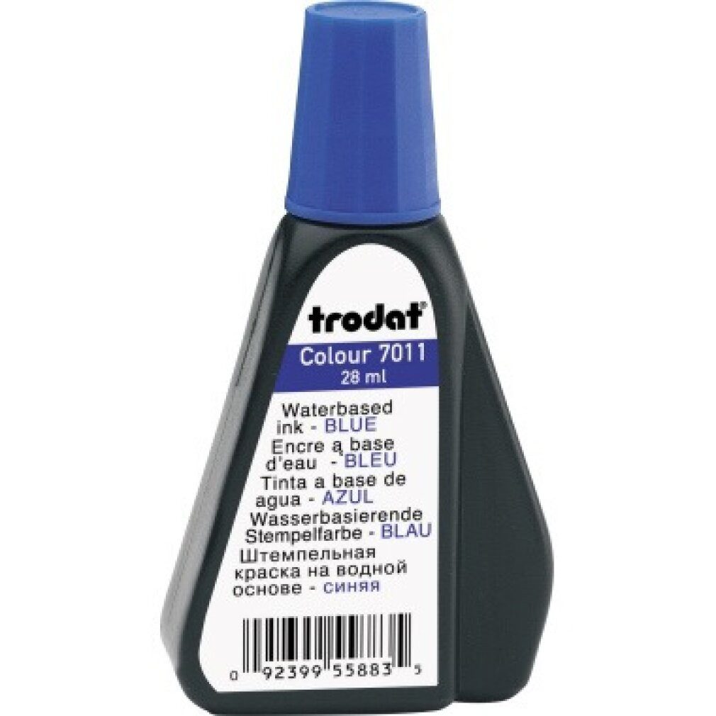 TRODAT Stempelfarbe 517011031 28ml blau Handstempelkissen blau 28ml Stempelkissen