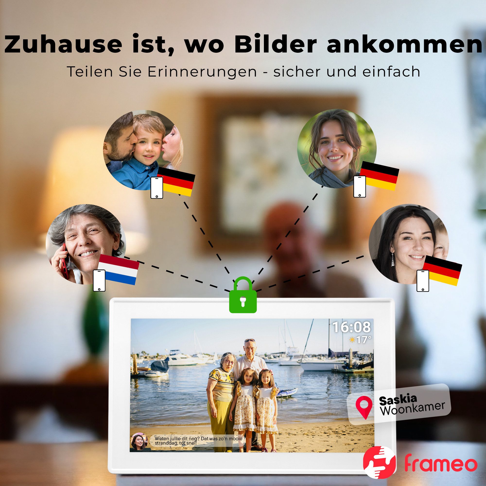 Denver PFF-1515W Digitaler Bilderrahmen (39.62 cm/15.6 ", 16 GB)