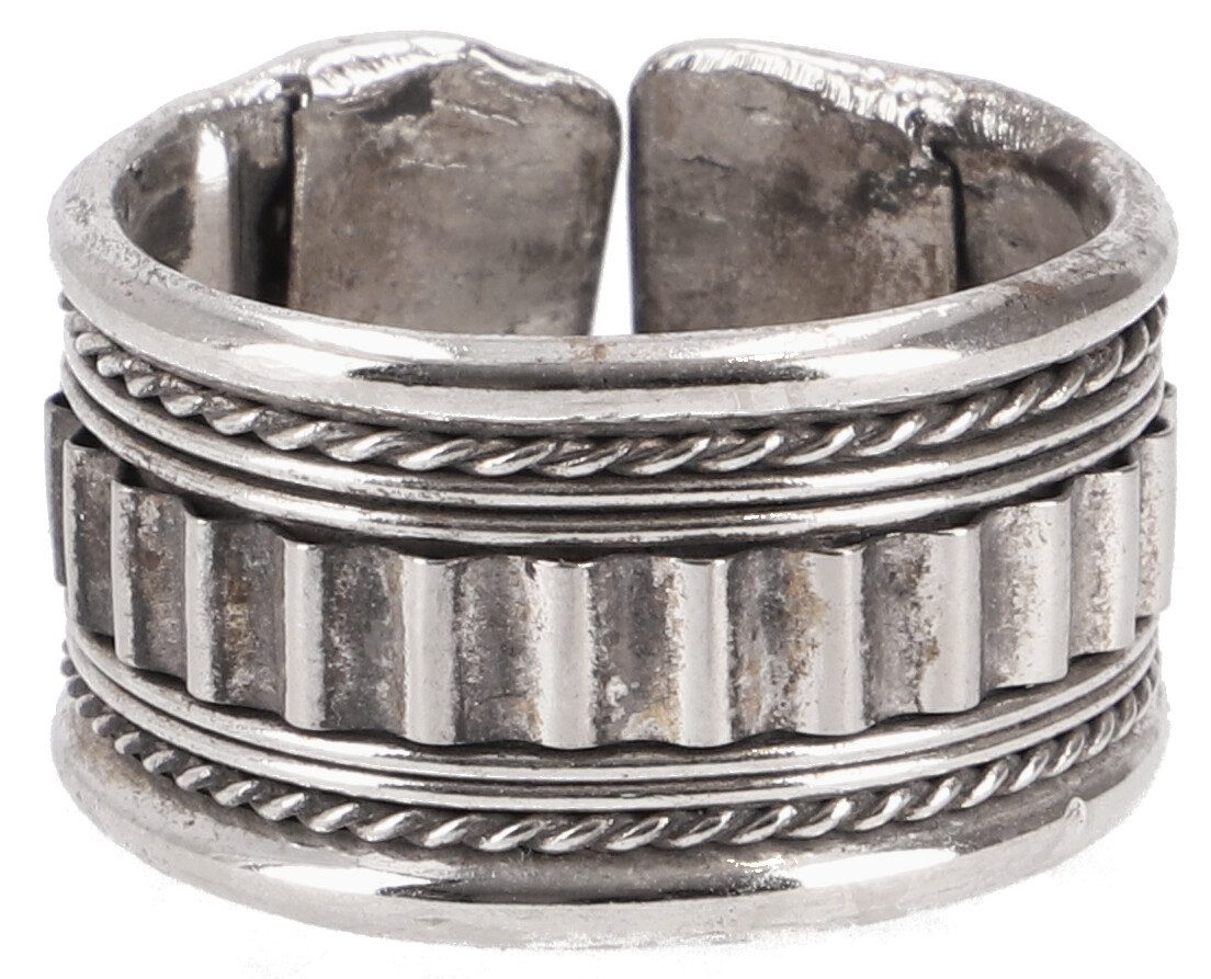 Guru-Shop Fingerring Breiter Modeschmuck Ring aus Indien, Boho..