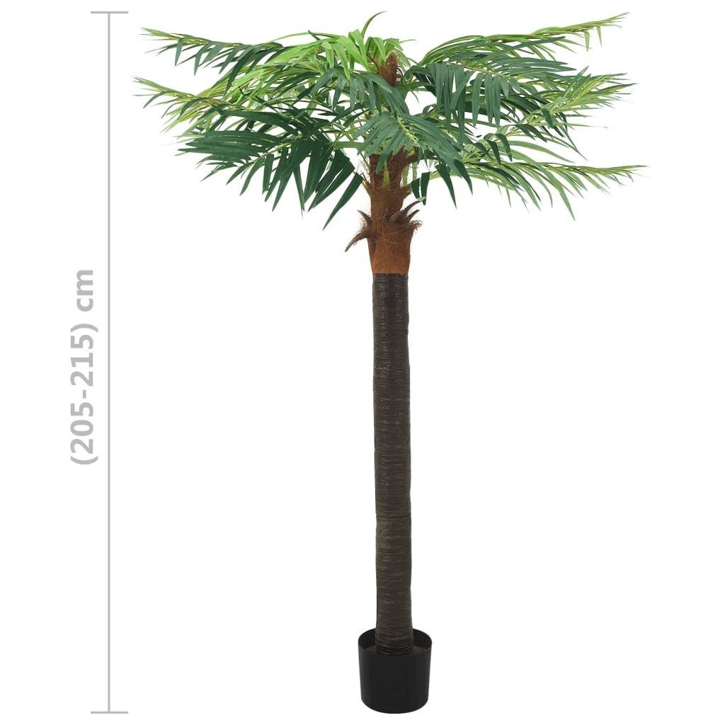 Palme Höhe cm Künstliche Grün, cm mit Kunstpflanze furnicato, Topf Phönix 215 215