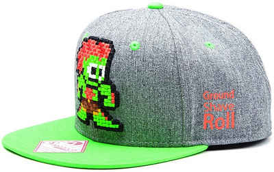 DIFUZED Snapback Cap »STREETFIGHTER Snapback Cap mit Blanka im Pixelstyle – Grau Basecap Schirmmütze Cappy«