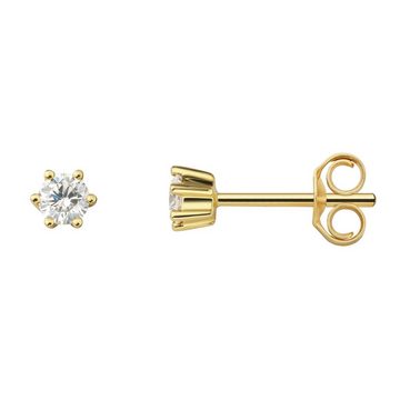ONE ELEMENT Paar Ohrstecker 0.2 ct Diamant Brillant Ohrringe Ohrstecker aus 750 Gelbgold, Damen Gold Schmuck