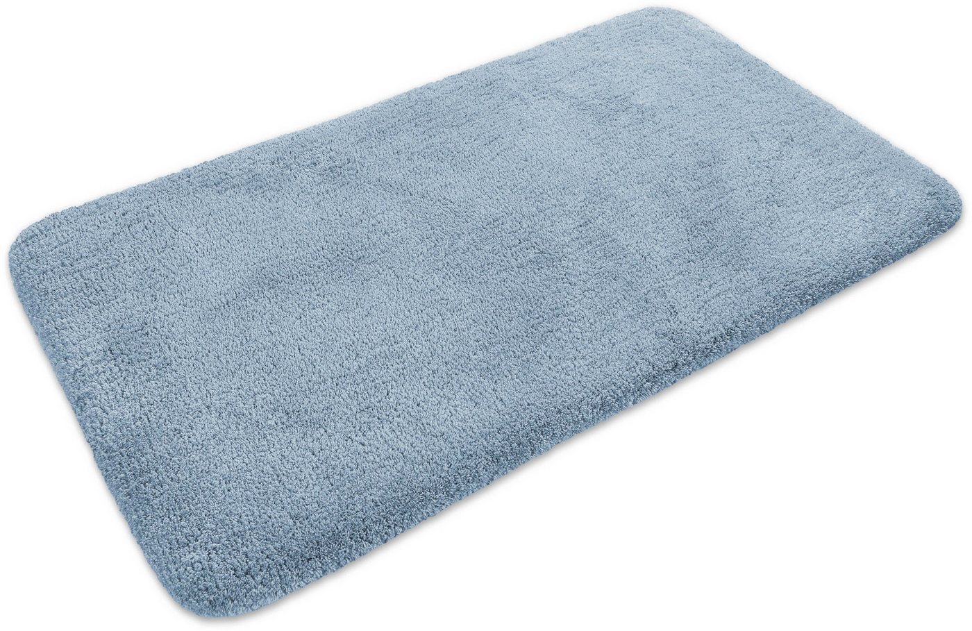 Homie Living Badematte Porto Azzurro, Höhe 30 mm, rutschhemmend beschichtet, schnell trocknend, fußbodenheizungsgeeignet, Polyester, rechteckig, Badteppich, uni, rechteckig & rund, waschbar, Badezimmerteppich