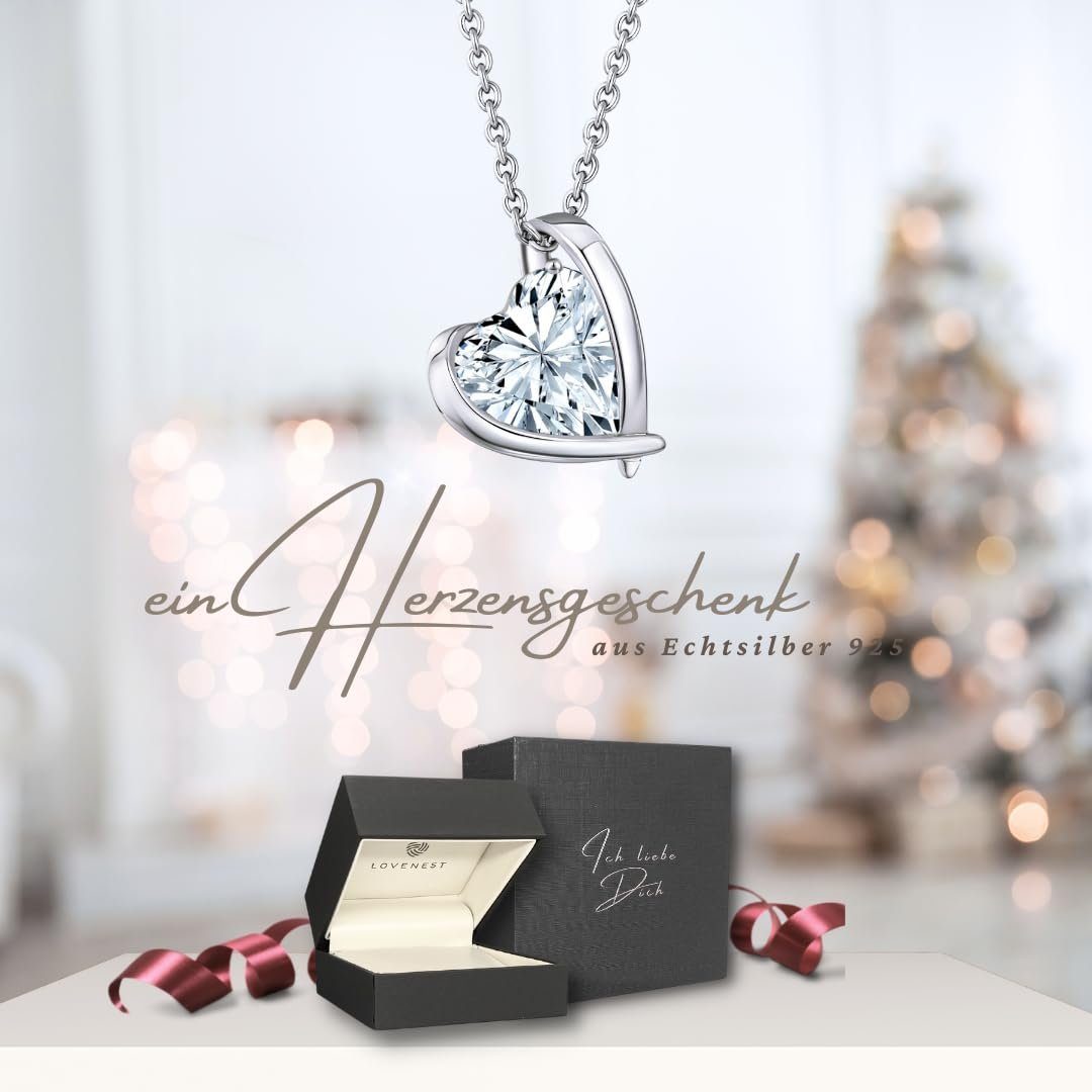 SOFIA FERRER Knoten-Halskette Silber 925 - Perfektes Geschenk Für Sie Zu Jahrestag & Valentinstag