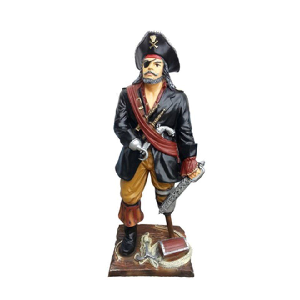 JVmoebel Dekofigur Pirat Figur Statue Design Skulptur Dekoration Karibik Piraten Garten