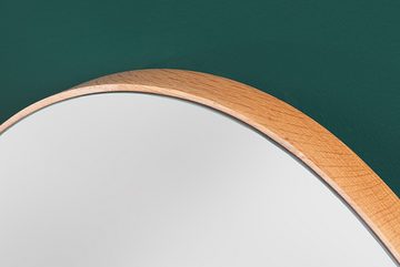 riess-ambiente Wandspiegel NOEMI 70cm natur (Einzelartikel, 1-St), Massivholz-Rahmen · asymmetrisches Design · Deko · groß · Flur