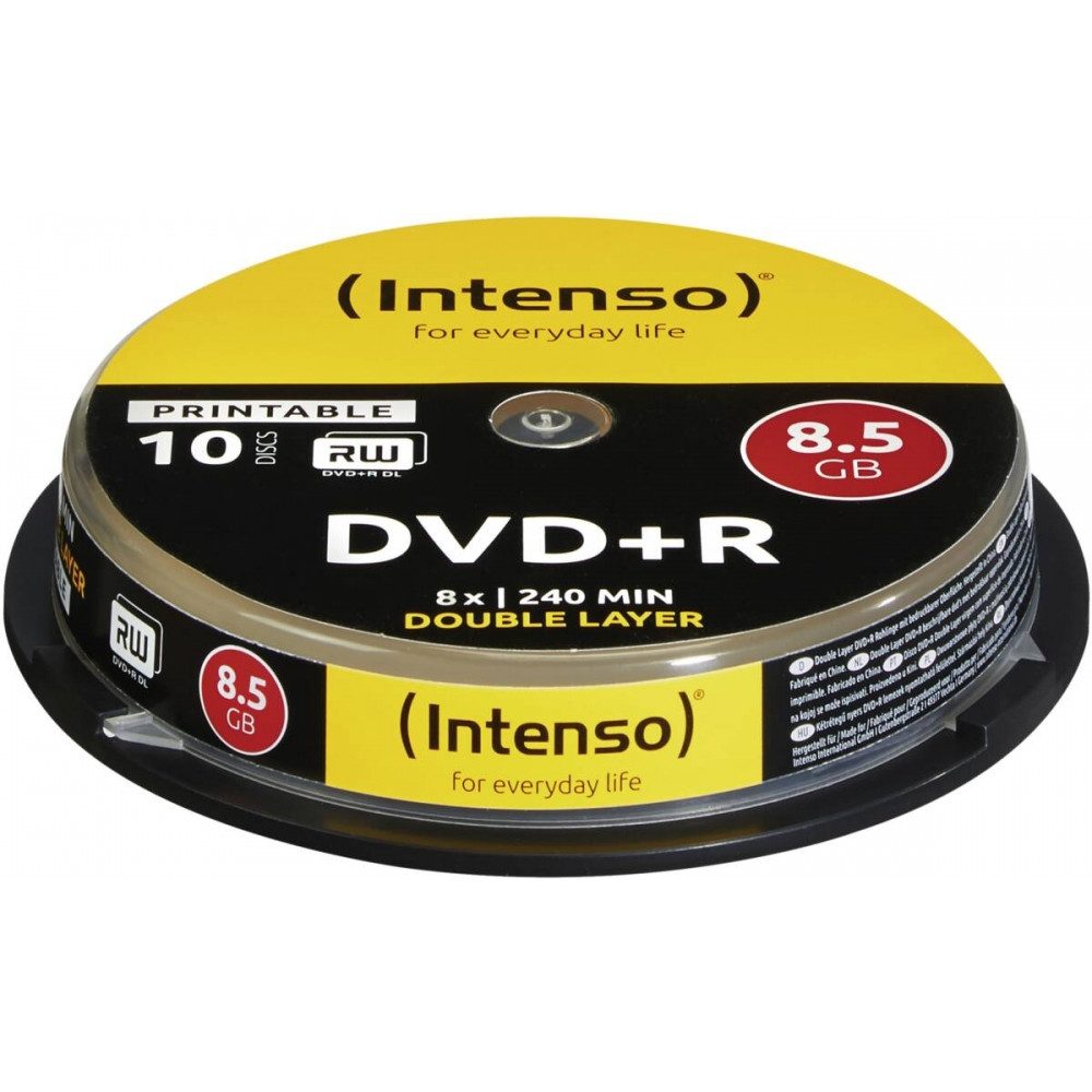 Intenso DVD-Rohling Intenso DVD+R 8,5GB 8x Double Layer Printable, Inkjet-printable