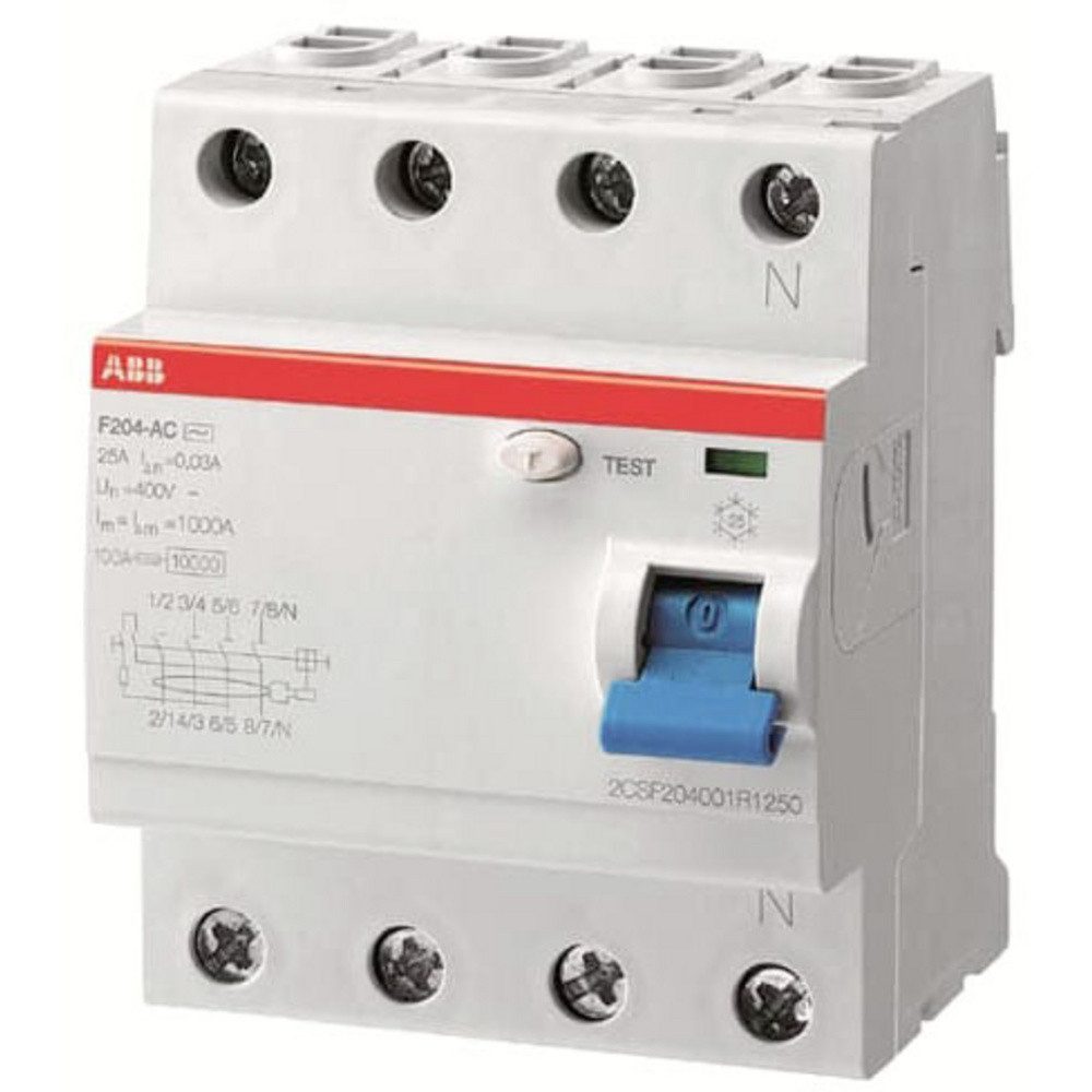 ABB Sicherheitsrelais ABB 2CSF204101R2400 F204 A-40/0,1 FI-Schutzschalter A 4polig 40 A 0