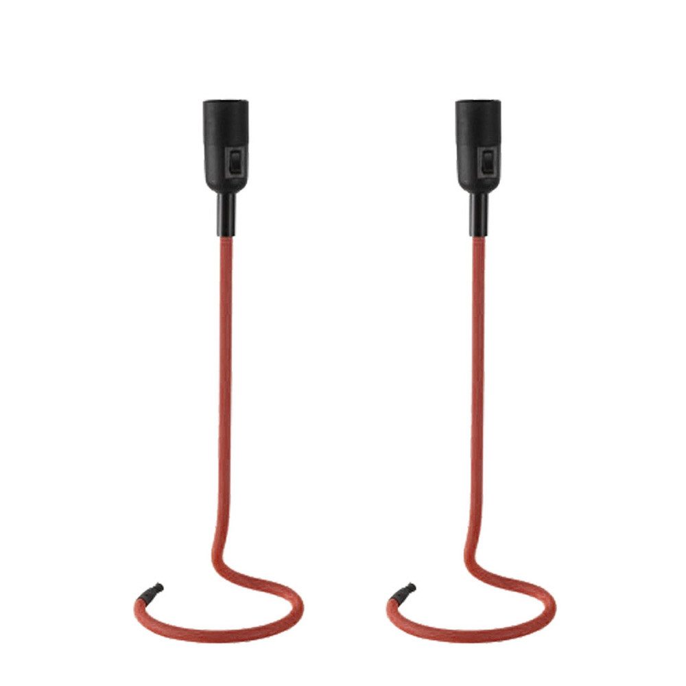 JUST LIGHT Tischleuchte, Leuchtmittel nicht inklusive, Tischlampe Tischleuchte Designlampe rot Wohnzimmerlampe H 46,5 cm 2x