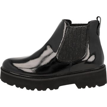 Jane Klain 254-498 Damen Schuhe Plateau Boots Stiefel Black Lack Chelseaboots