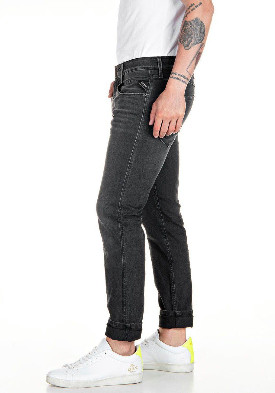 Anbass Slim-fit-Jeans Replay blackwash