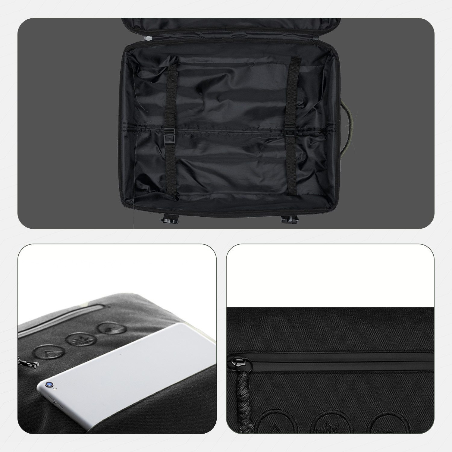 SONS OF ALOHA Koffer Backpacker Rucksack mit Rollen 3 in 1 Handgepäck  55 cm, 2in1 Hybrid Handgepäck Koffer 2 Rollen & Rucksack aus Plastikflaschen