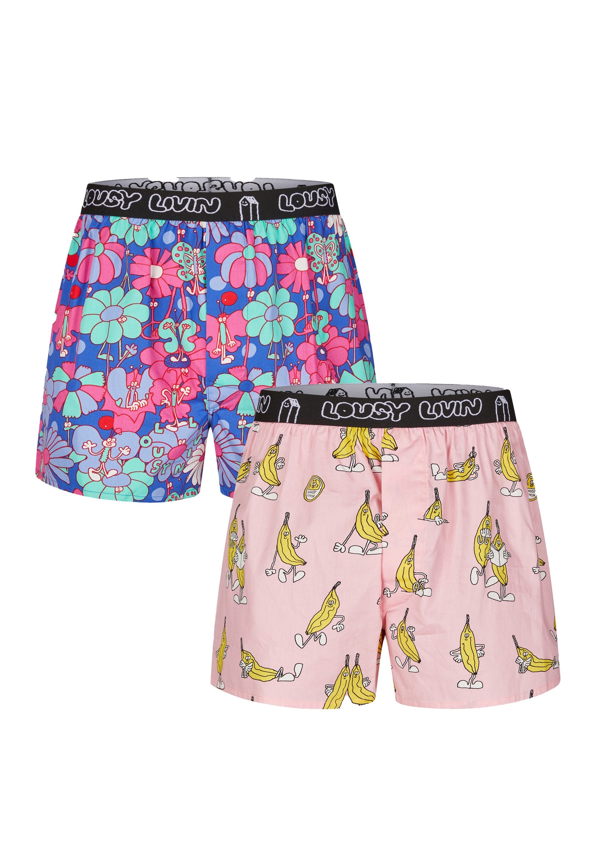 Lousy Livin Boxershorts Boxer Briefs 2 Pack mit lockerem Schnitt