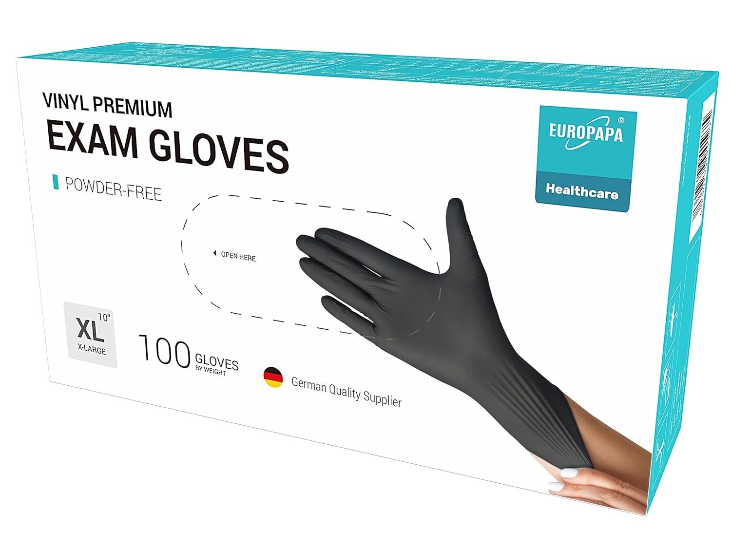 EUROPAPA Einweghandschuhe 100x Vinylhandschuhe Einweghandschuhe (Untersuchu günstig online kaufen