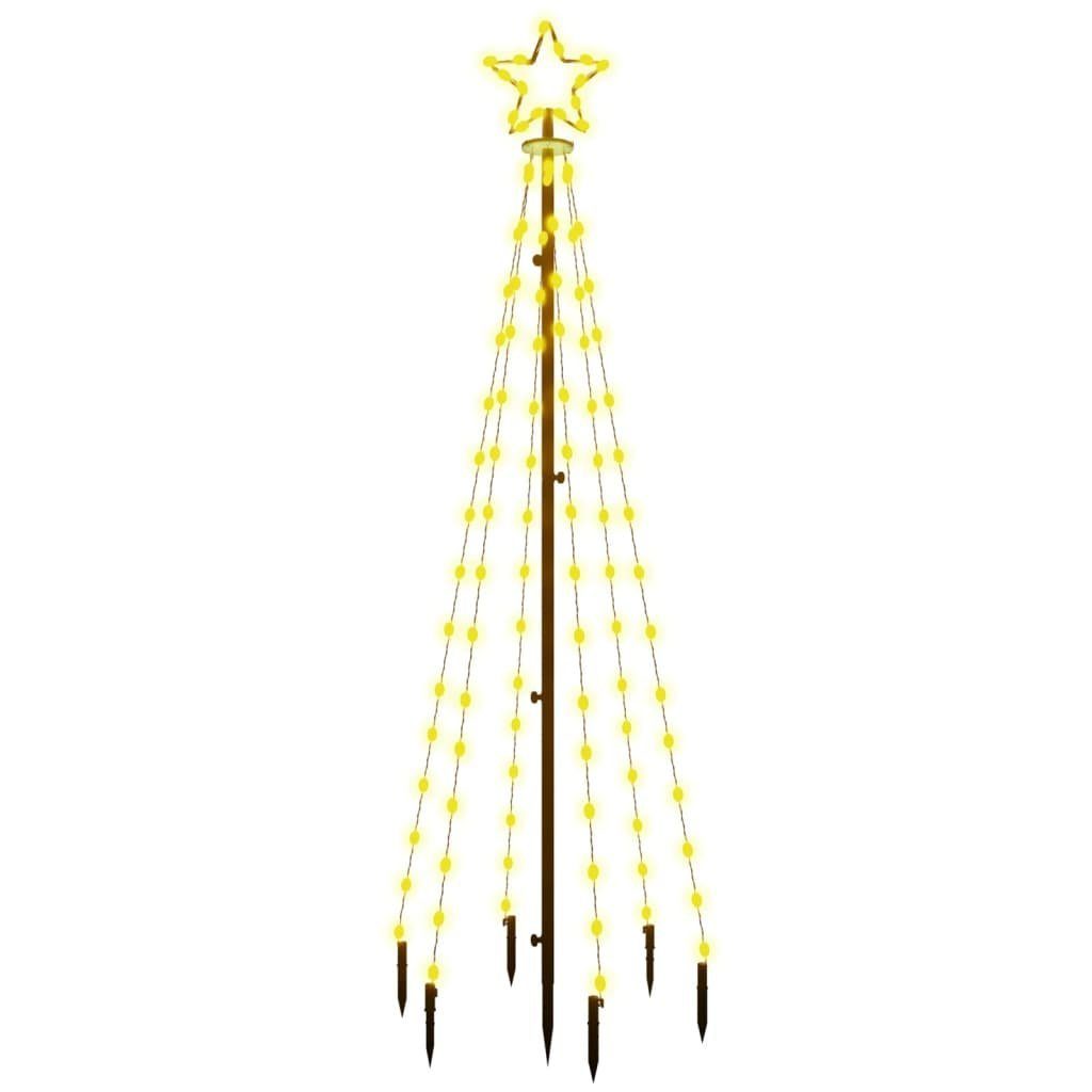 vidaXL LED Baum LED-Weihnachtsbaum mit Erdnägeln Warmweiß 108 LEDs 180 cm