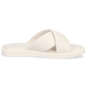 Tamaris Tamaris Damen Leder Pantolette offwhite Pantolette