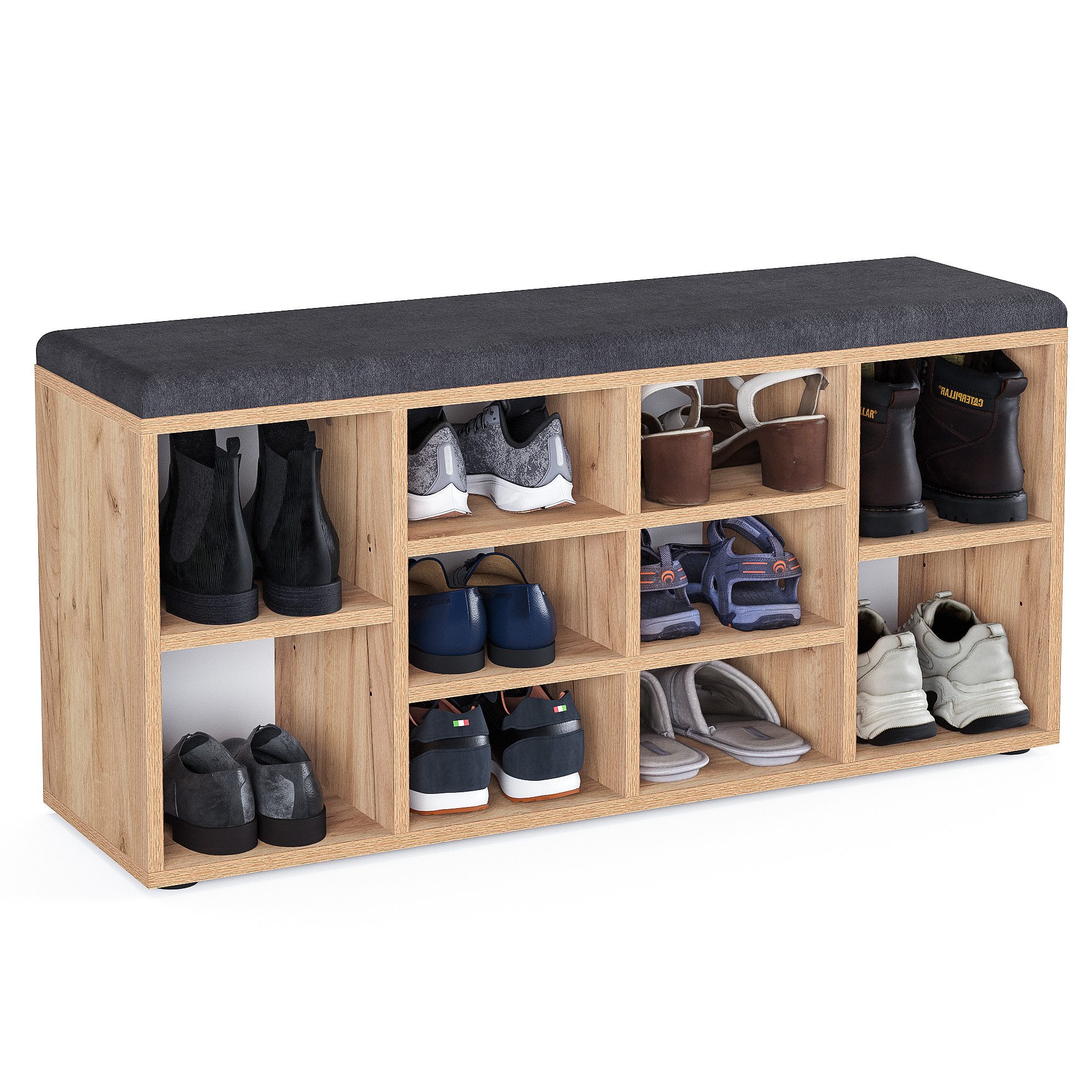 KOMTO Schuhbank Schuhregal Schuhschrank mit Sitzbank günstig online kaufen