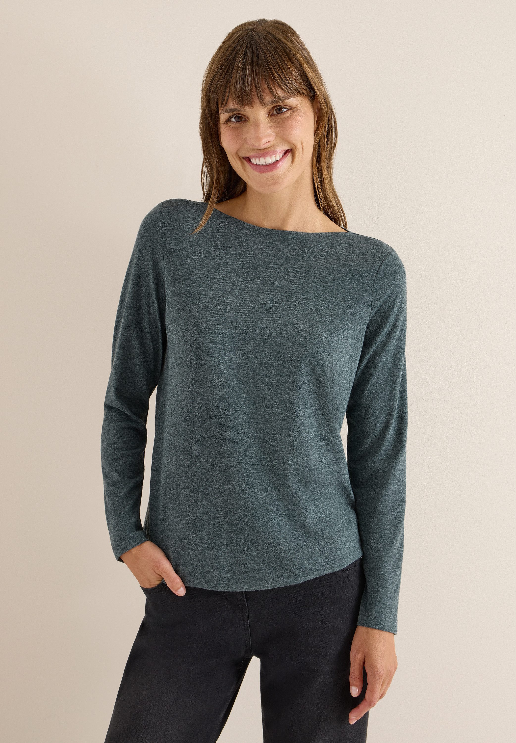 CECIL Langarmshirt im Melange Look günstig online kaufen