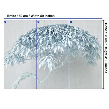 wandmotiv24 Fototapete Baum Blau 3D, glatt, Wandtapete, Motivtapete, matt, Vliestapete