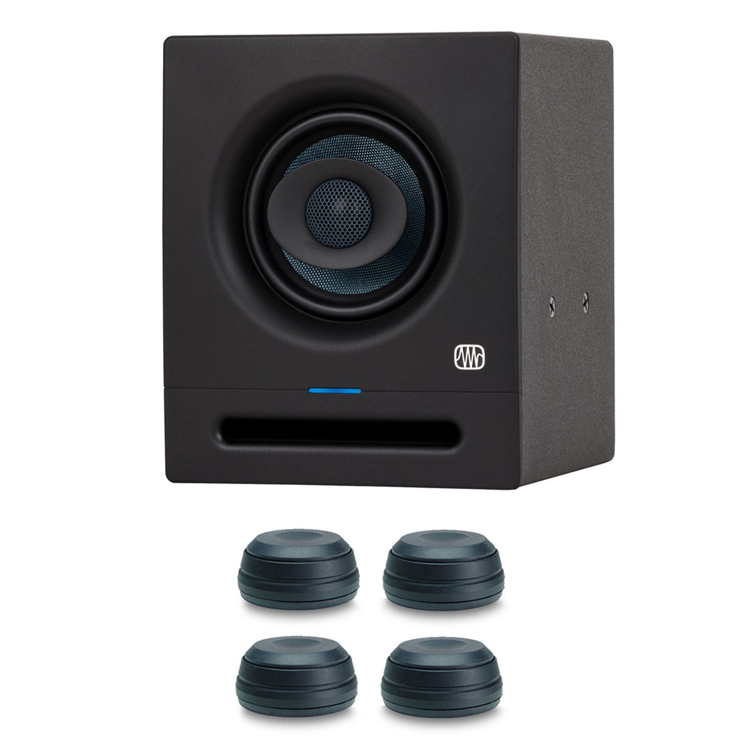 Presonus Studio-Monitor Eris Pro 4 mit Boxenfüße Lautsprecher