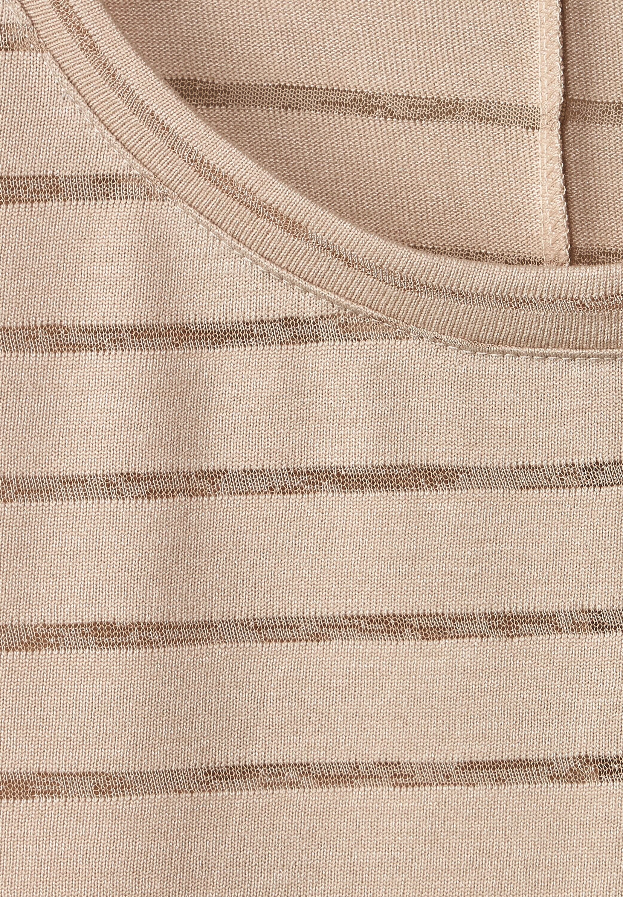 sand Rundhalsausschnitt smooth ONE 3/4-Arm-Shirt mit STREET light