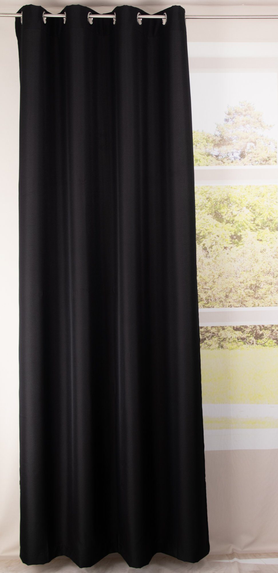 EXPERIENCE Vorhang Ösenschal Seitenschal Vorhang Valletta 145x245 cm Uni Bl günstig online kaufen