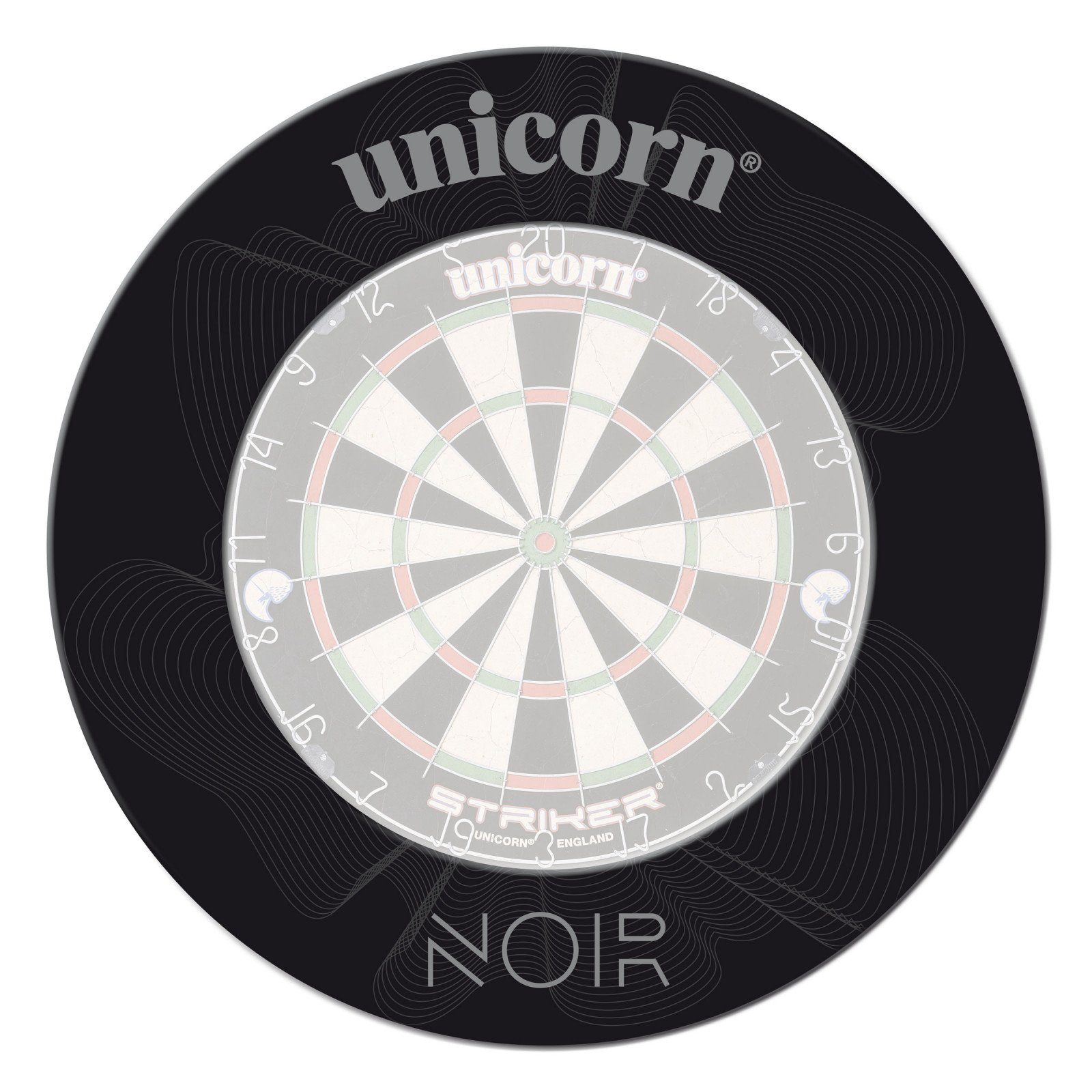 Dartboard Surround - Noir Dart-Wandschutz Professional schwarz unicorn