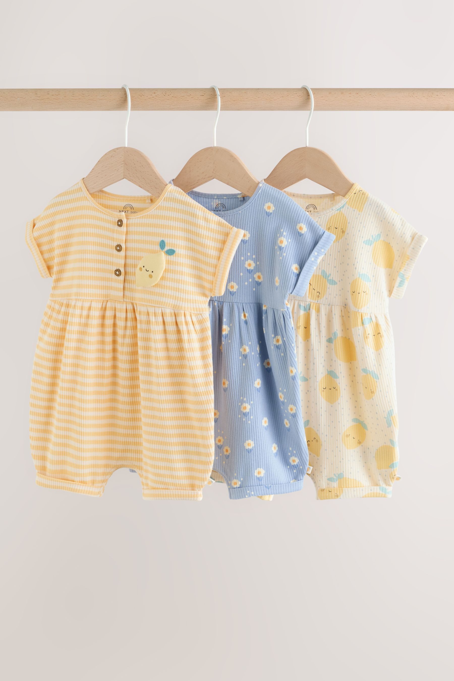 Next Strampler 3er-Pack Jersey-Babystrampler (3-tlg)