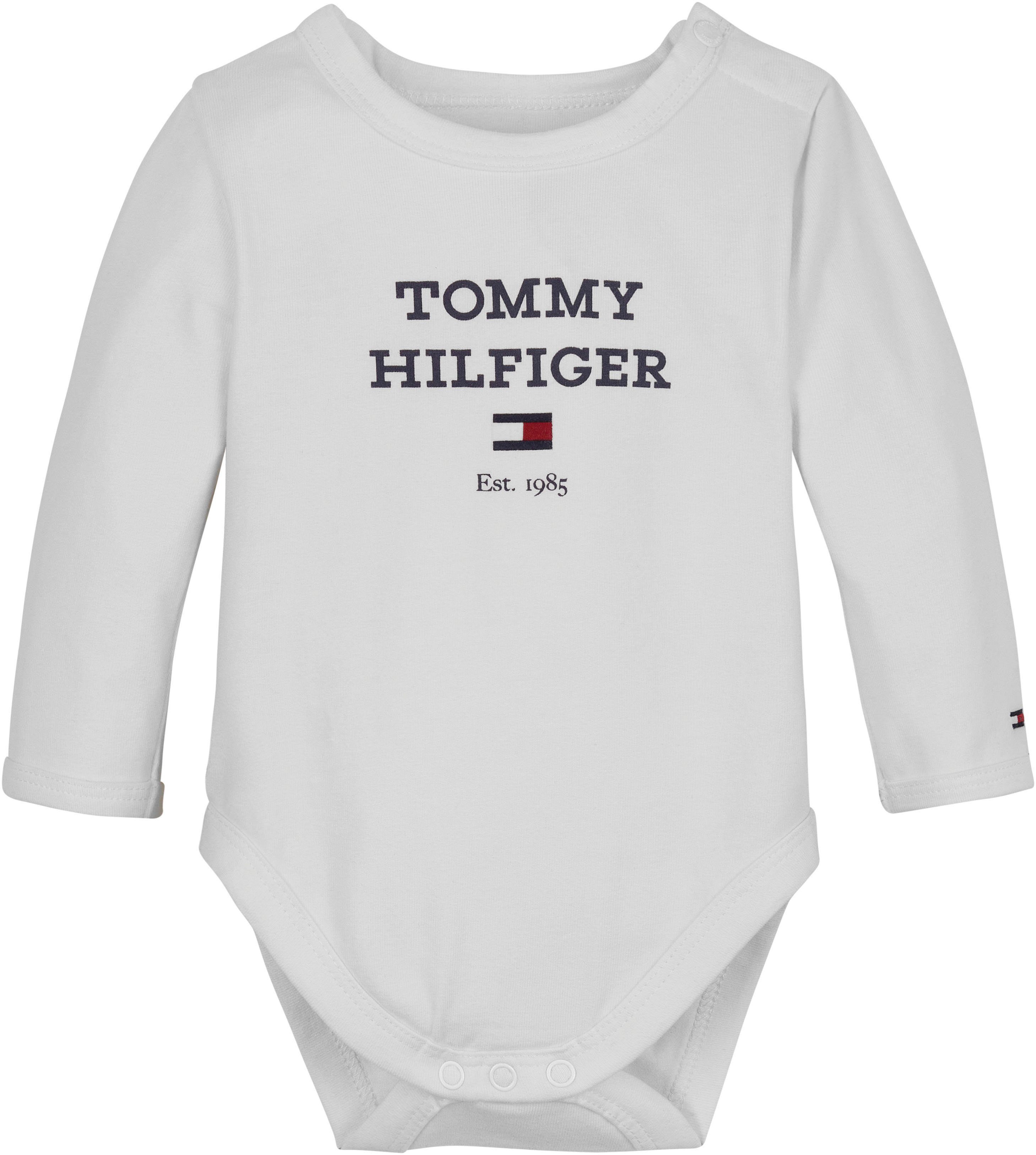 Tommy Hilfiger Overall BABY BODY LOGO L/S Logoschriftzug TH White mit
