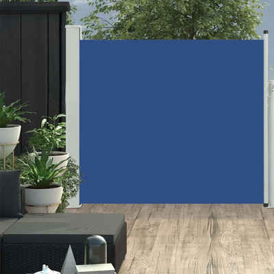 vidaXL Balkonsichtschutz Ausziehbare Seitenmarkise 100x300 cm Blau