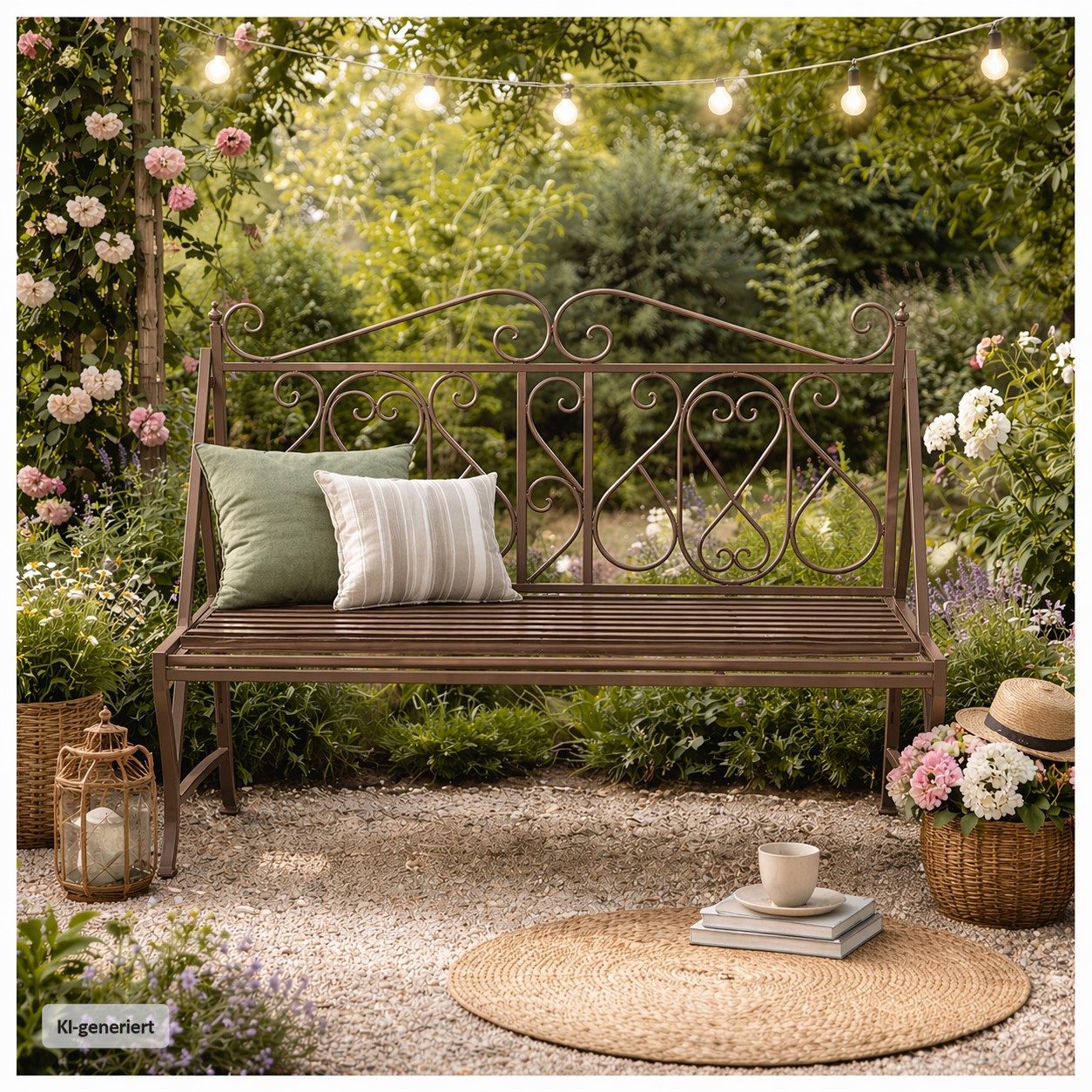 HTI-Living Gartenbank Solea Eisen Braun (Stück, 1-St., 1 Gartenbank)