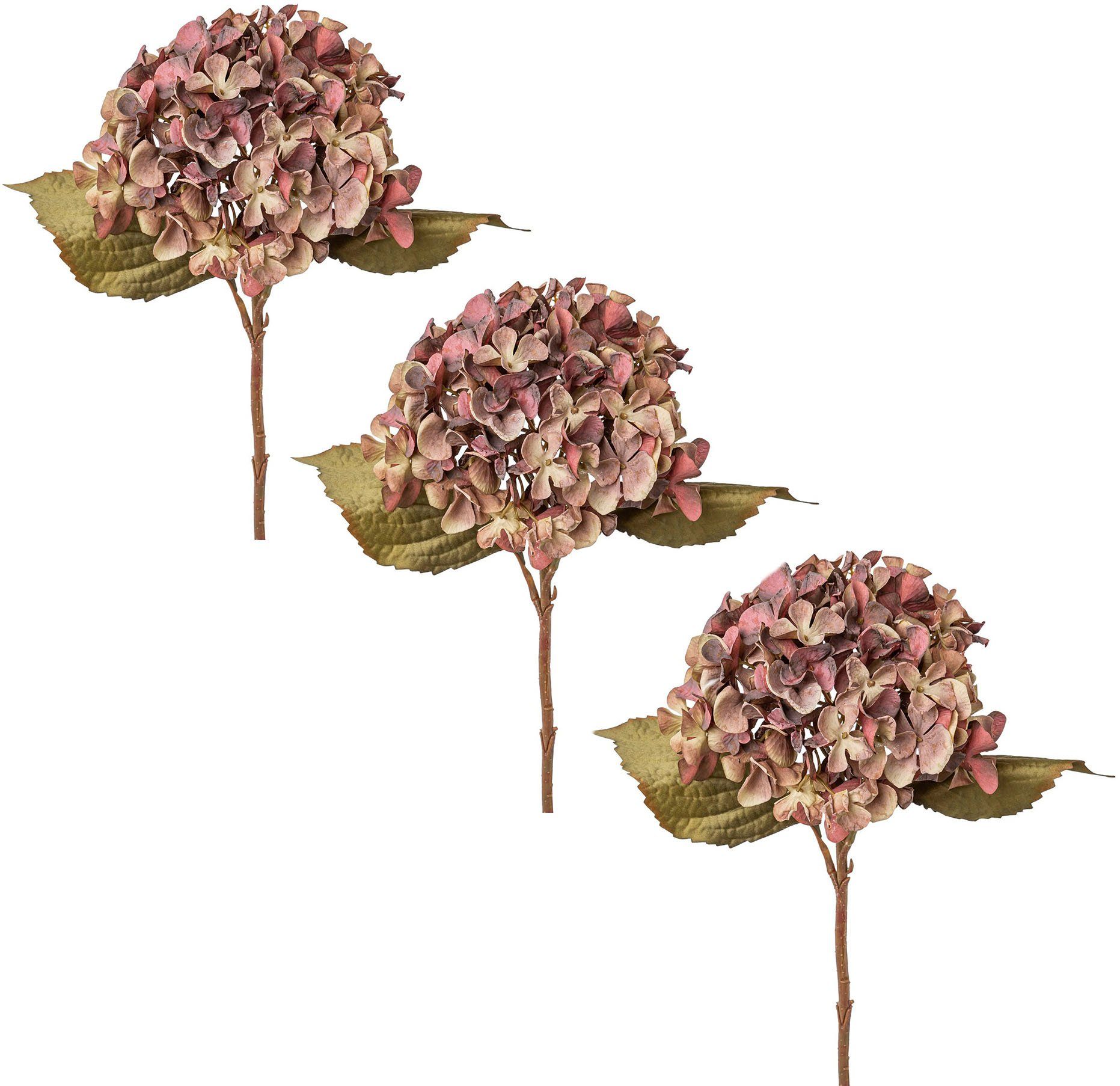 Kunstblume Hortensie, Creativ green, Höhe 46 cm