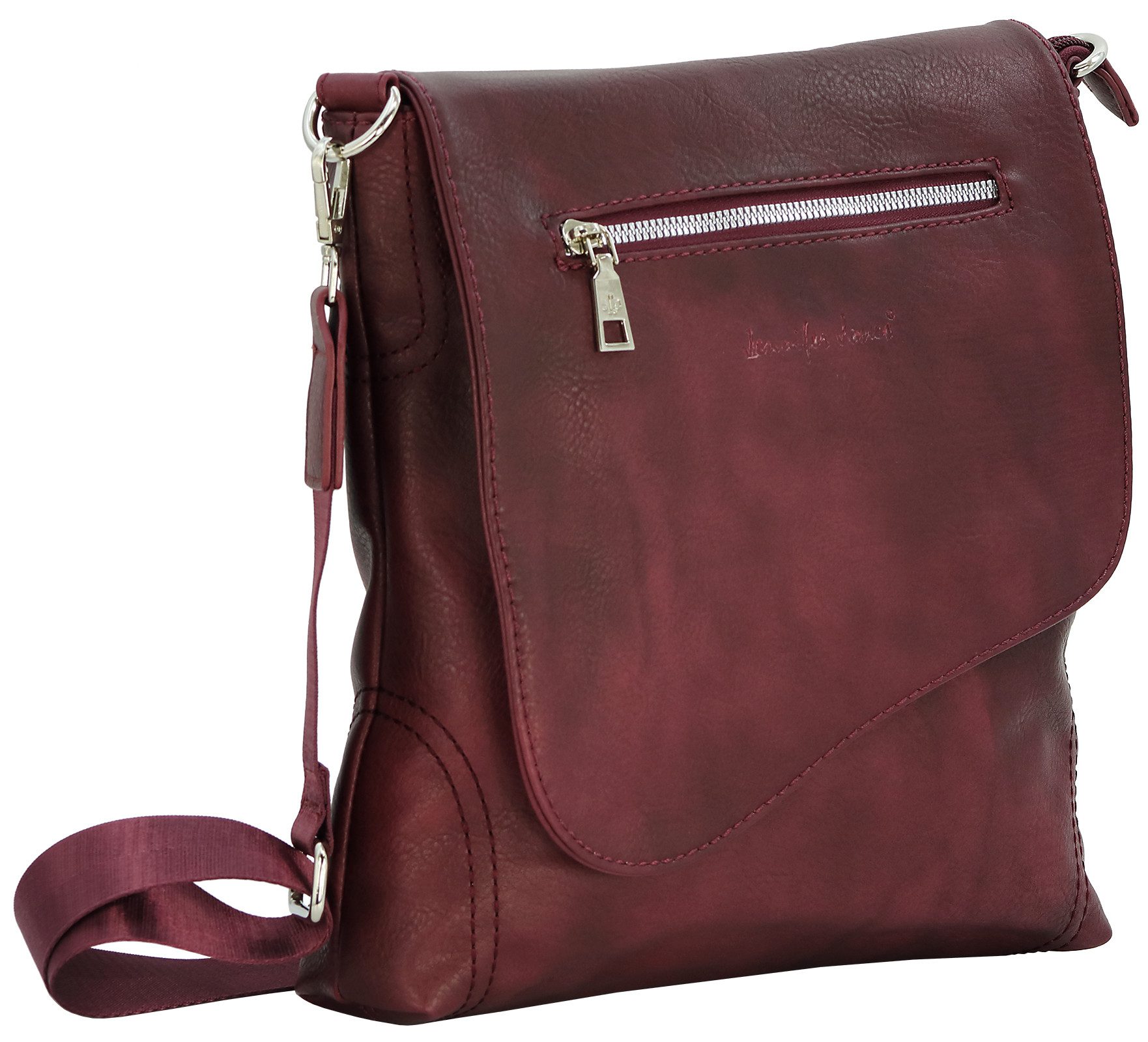 J JONES JENNIFER JONES Schultertasche Praktische Damen Umhängetasche mit vielen Fächern – ideal für Alltag, Hauptfach + Innen- & Außenfächer