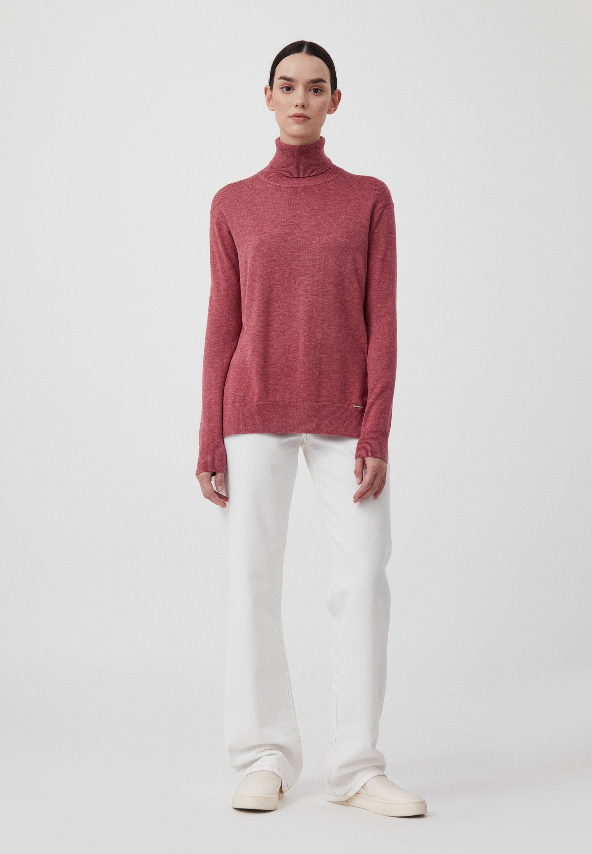 Finn Flare Rollkragenpullover Basic mit wärmendem Rollkragen