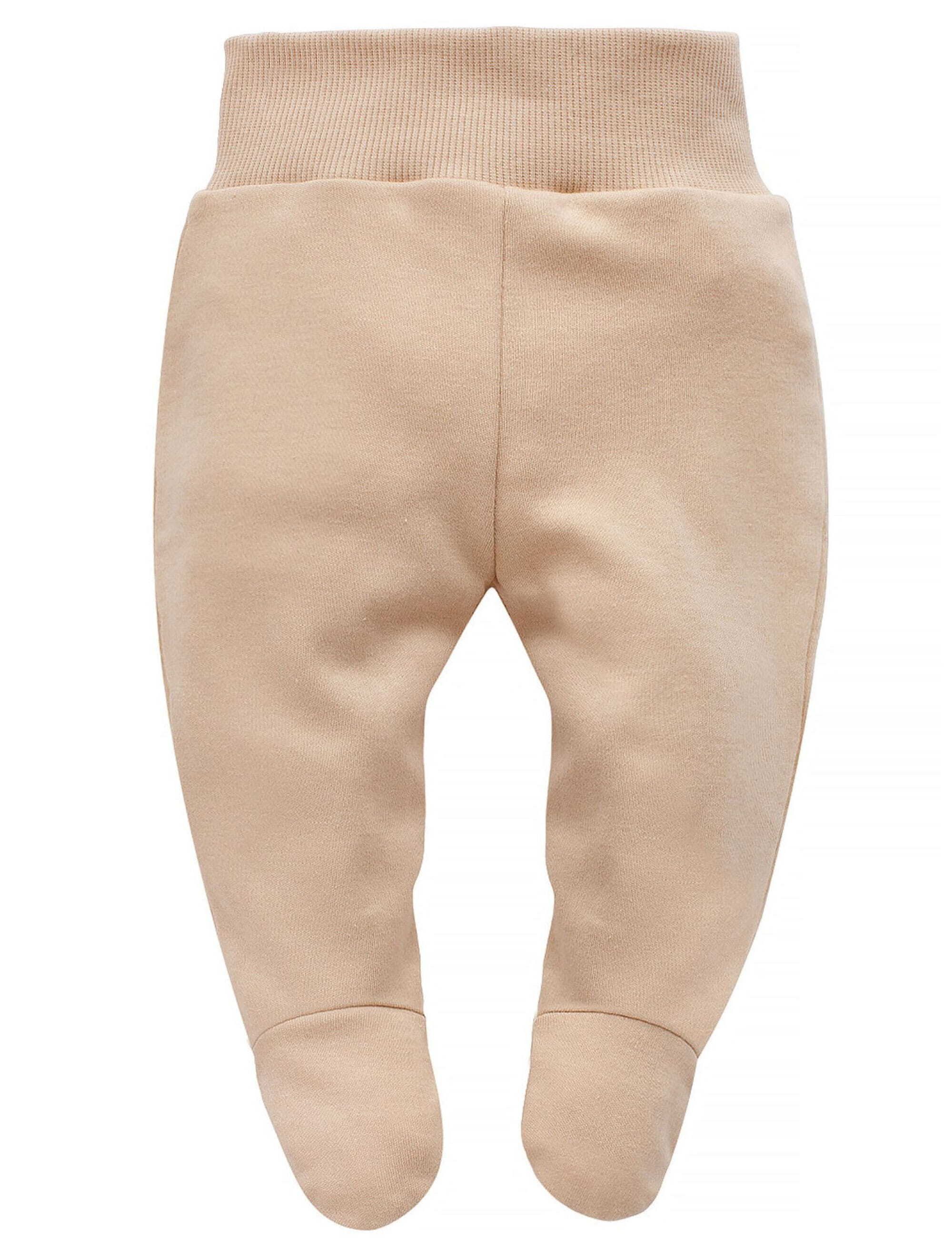 Pinokio Happy Llama Baby-Stramplerhose – 100% Baumwolle, Mit Füßen, Elastischer Bund, 62 Cm, Orange