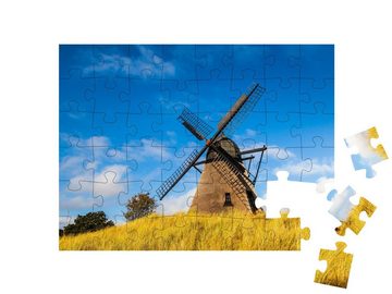 puzzleYOU Puzzle Historische dänische Windmühle, Skagen, Dänemark, 48 Puzzleteile, puzzleYOU-Kollektionen Skandinavien
