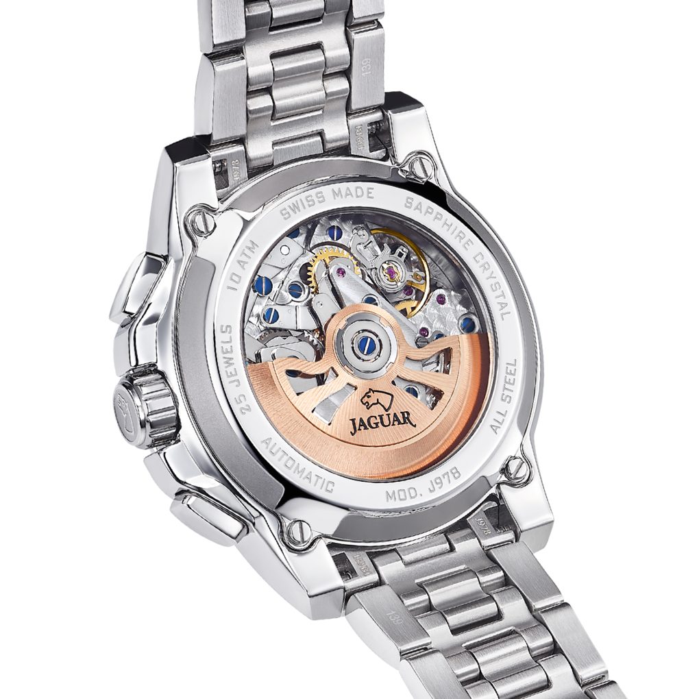 Jaguar Automatikuhr Automatik J978_2, Armbanduhr, Herrenuhr, Swiss Made, Mechanische Uhr, Edelstahlarmband