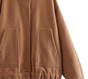 FIDDY Anorak Frauen Stil Casual Arbeitskleidung Stehkragen Lose Bomberjacke Frauen